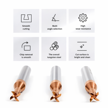 Frez jaskółczy ogon 8 mm 60 stopni L60 węglik spiekany HRC55