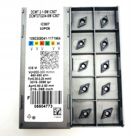 Płytki wieloostrzowe DCMT 070204 -SM IC907