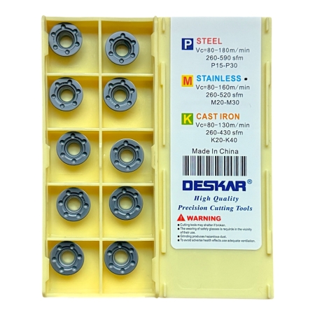 Płytki tokarskie RPMT1204MO-MQ LF6018 do głowic, CNC, węglikowe, stal,