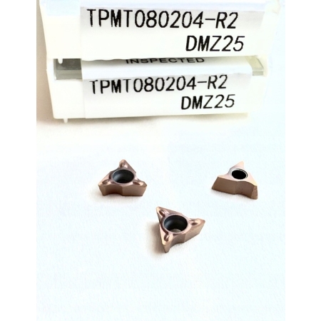 Płytki skrawające, wieloostrzowe TPMT080204-R2,0 DMZ25- tokarskie, węglik