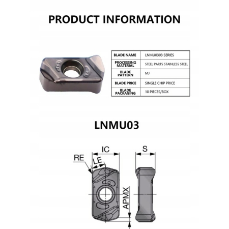 Płytki wieloostrzowe LNMU0303ZER MJ AT725