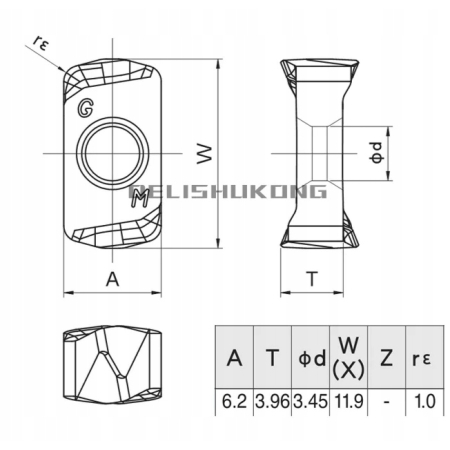 Głowica frezerska fi 25 L160 MFH03R 4T LOGU 030310