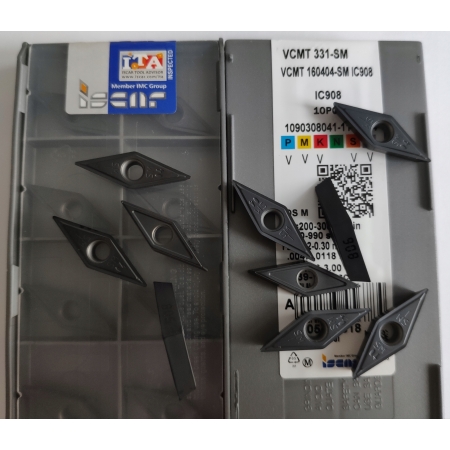 Płytki wieloostrzowe VCMT 160404 SM IC 908 FV