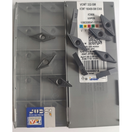 Płytki wieloostrzowe VCMT 160408 SM IC 908 FV