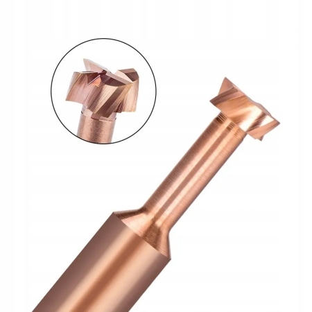Frez teowy węglikowy 4 mm H2 4Z fi4 do rowków